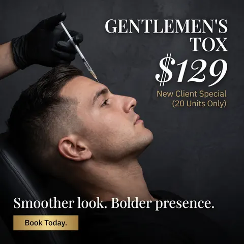 Med Spa ad: Men's tox for $129, new clients